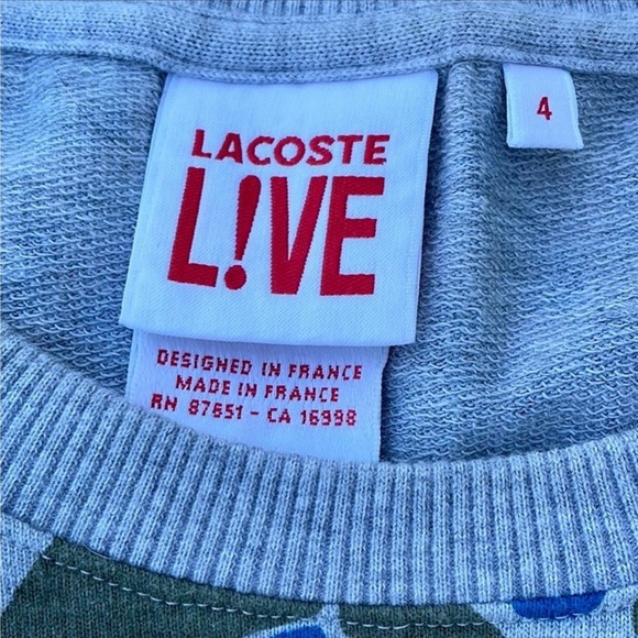 Lacoste LIVE crew neck hooded sweatshirt has an archived design for any style! - Picture 4 of 7